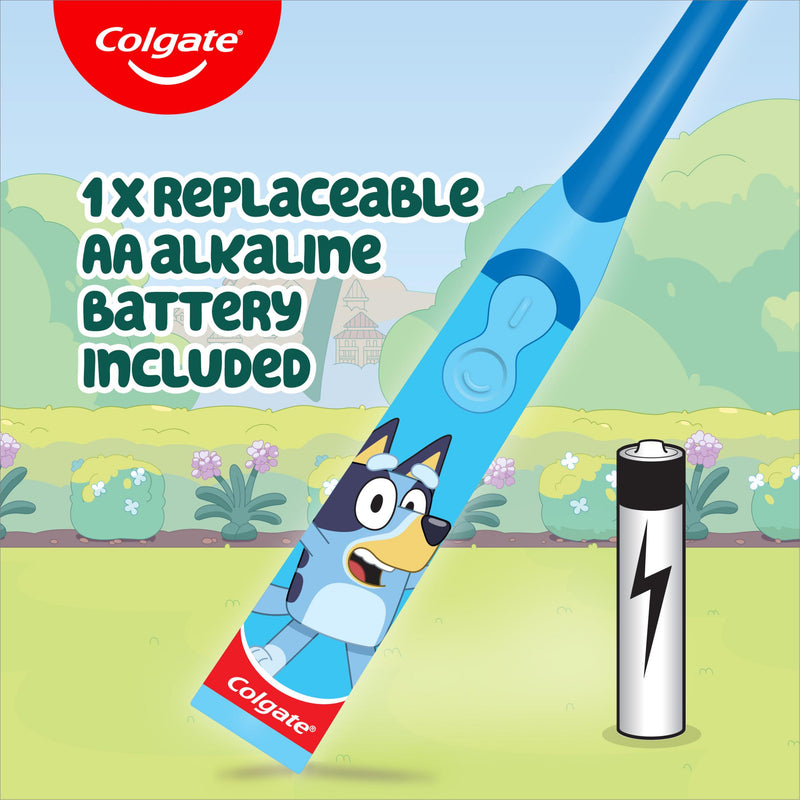 Colgate Kids Bluey extra soft battery toothbrush (British brand)
