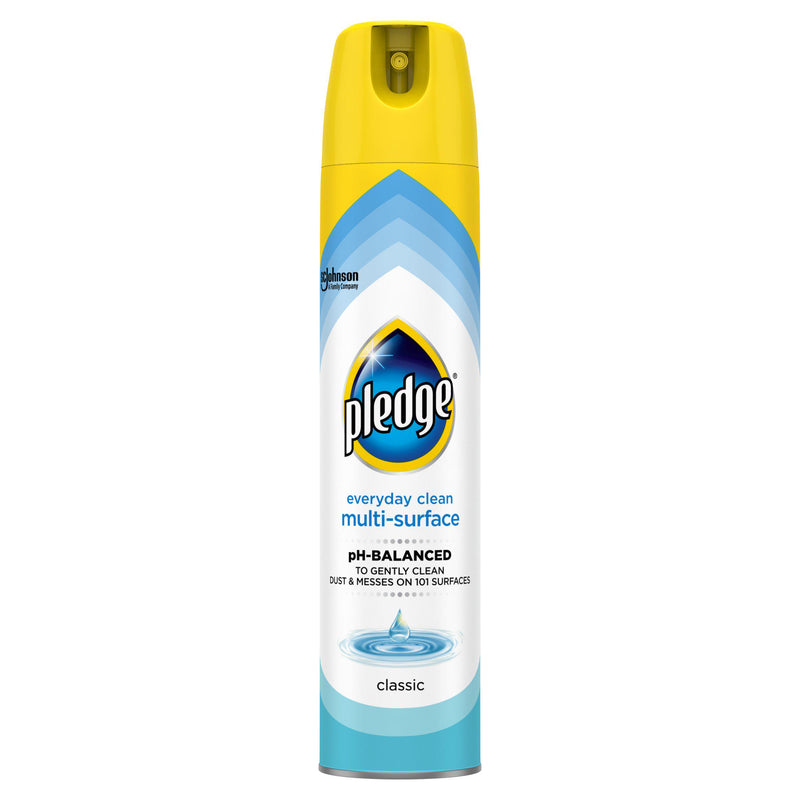 Pledge multi-surface aerosol cleaner classic 250 ml, imported from the UK