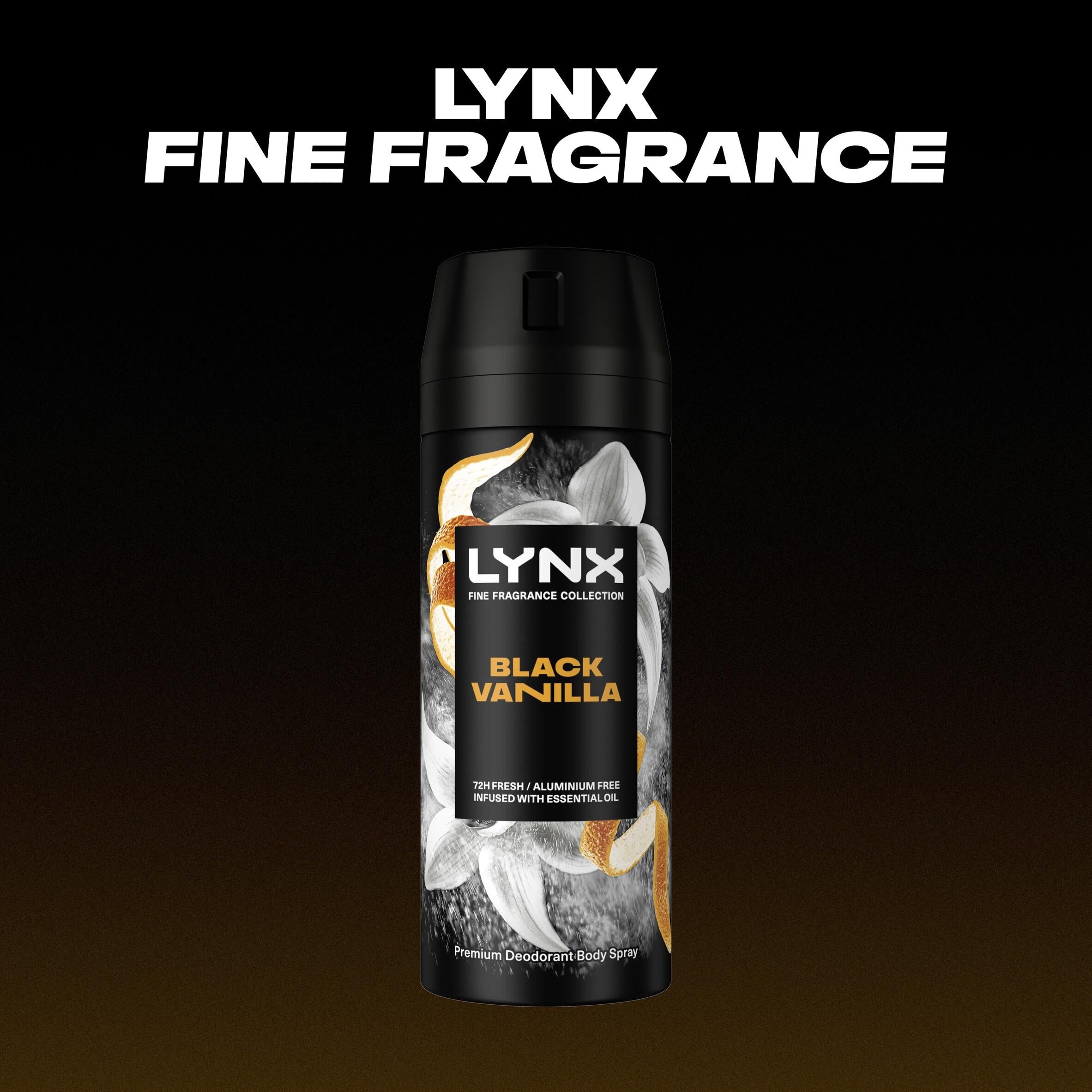 Lynx Black Vanilla deodorant body spray 150ml (British brand)