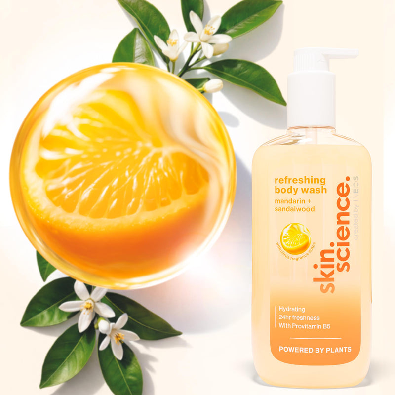 Ineos Skin Science body wash mandarin sandalwood 500ml (British brand)