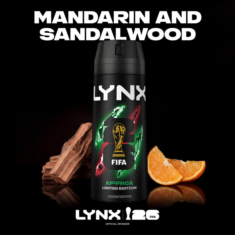 Lynx Africa deodorant spray 48h 150ml, imported from the UK