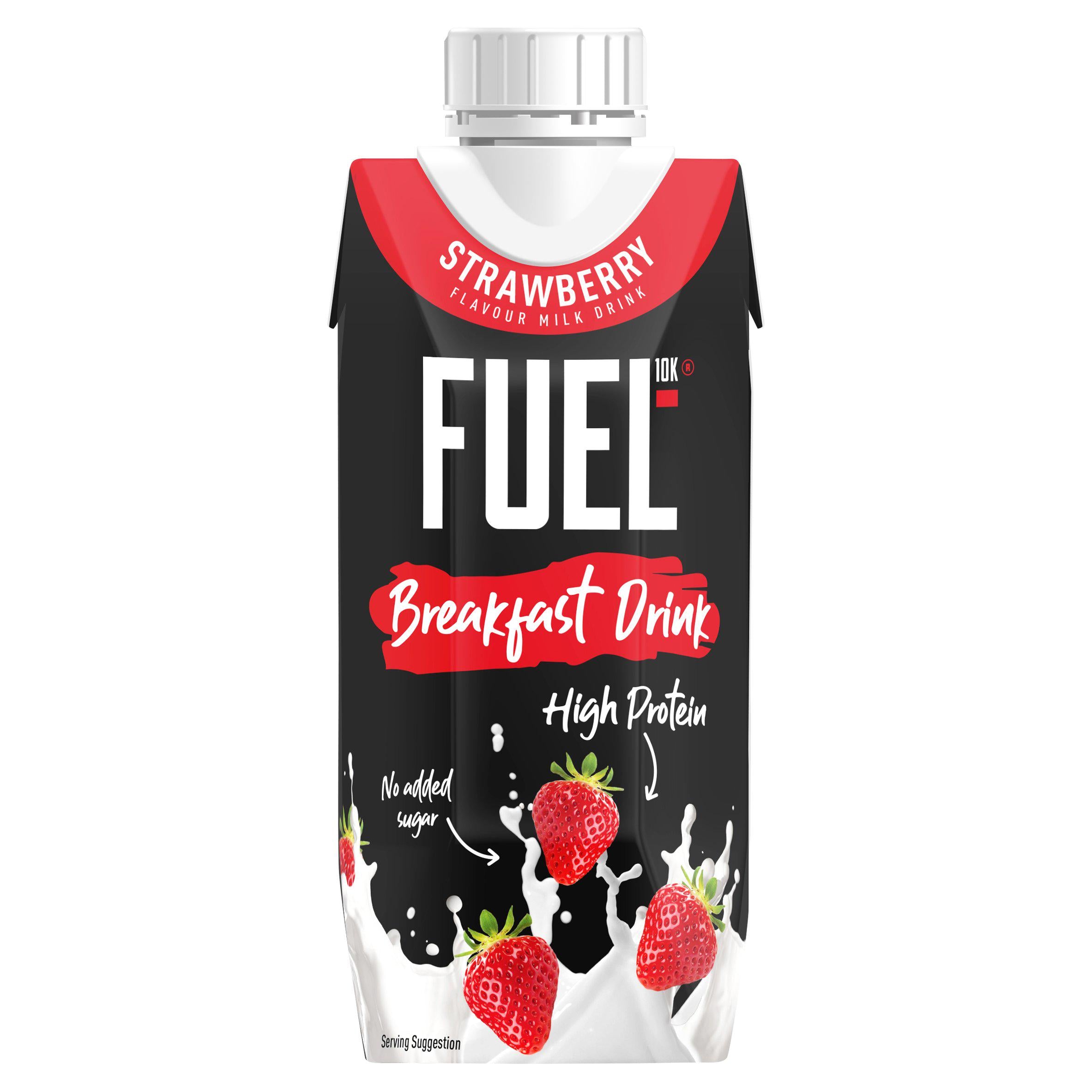 Fuel10K Strawberry Flavour Breakfast Milk Drink 330ml GOODS Sainsburys   