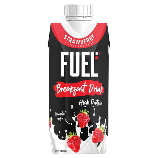 Fuel10K Strawberry Flavour Breakfast Milk Drink 330ml GOODS Sainsburys   