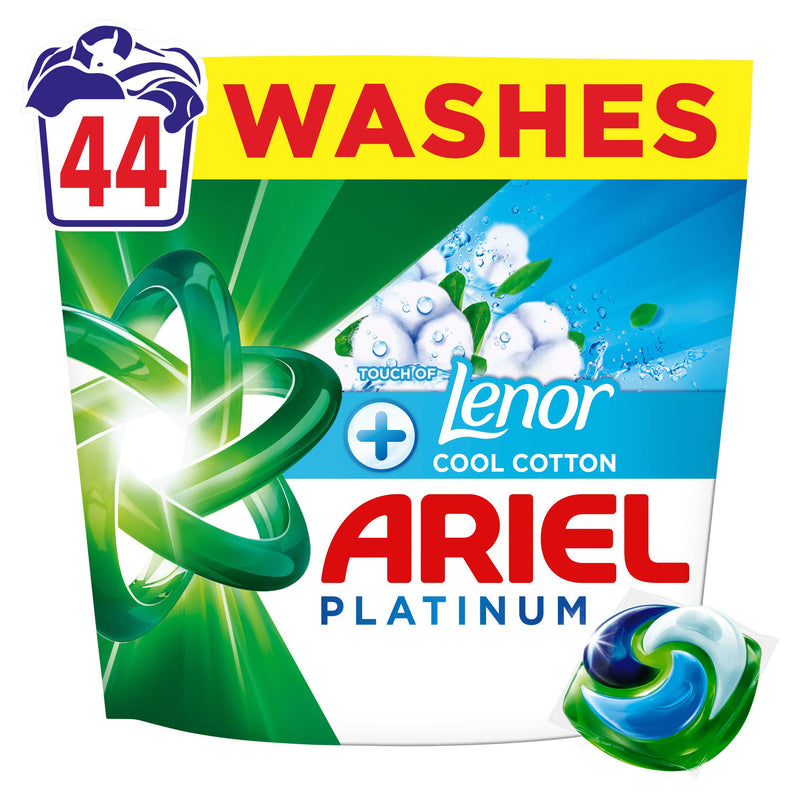Ariel Platinum Pods laundry detergent capsules 44 washes, UK version