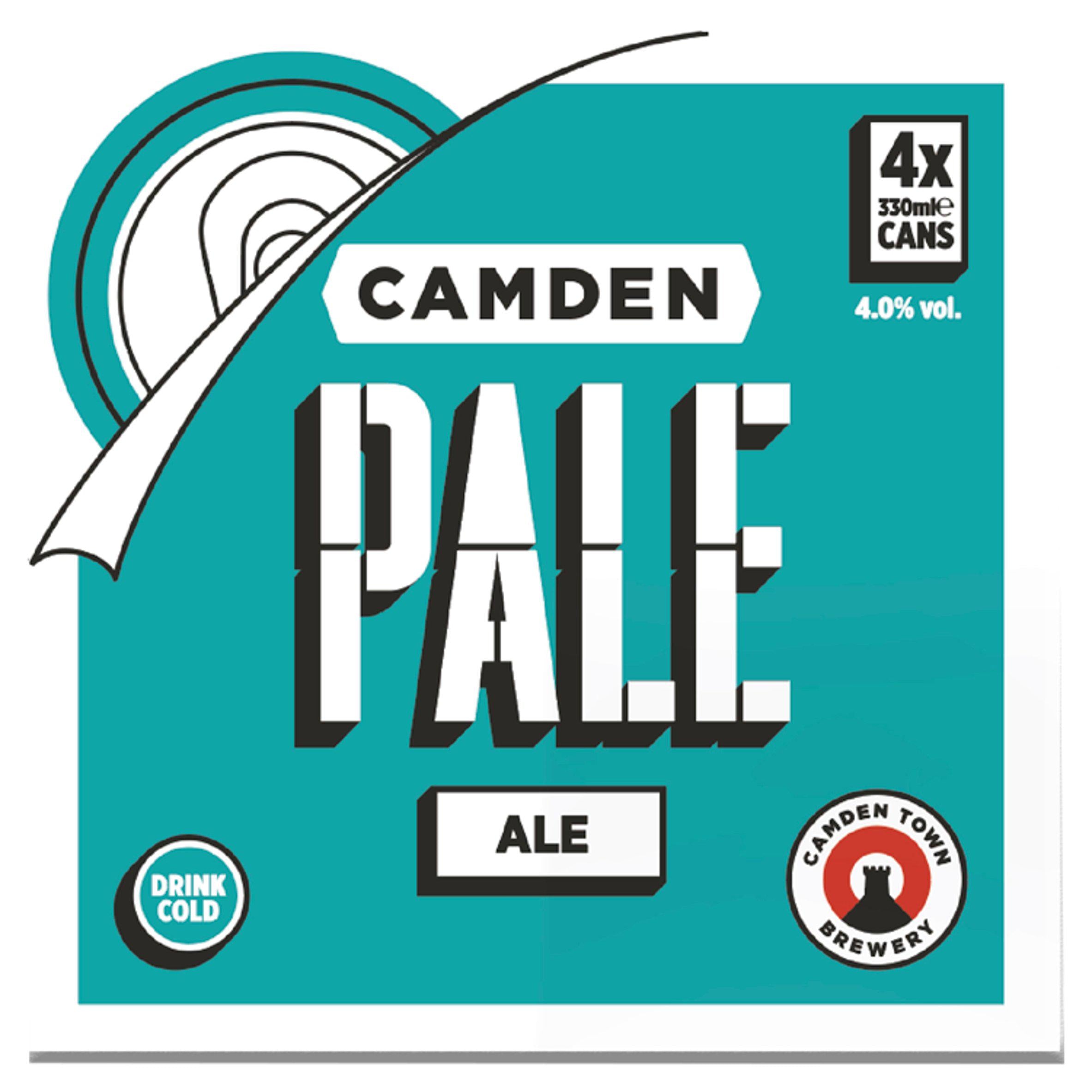 Camden Pale Ale beer cans 4x330ml, imported from the UK