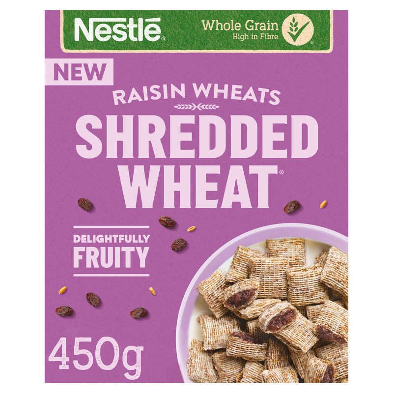 Nestle breakfast cereal Bitesize Raisin Wheats 450g, UK version