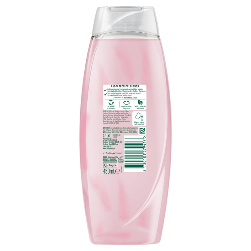 Radox shower cream mineral therapy passionfruit 450ml, imported from the UK