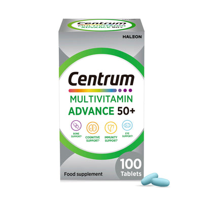 Sainsburys Centrum Advance 50+ Multivitamin Tablets 100- Buy online at McGrocer
