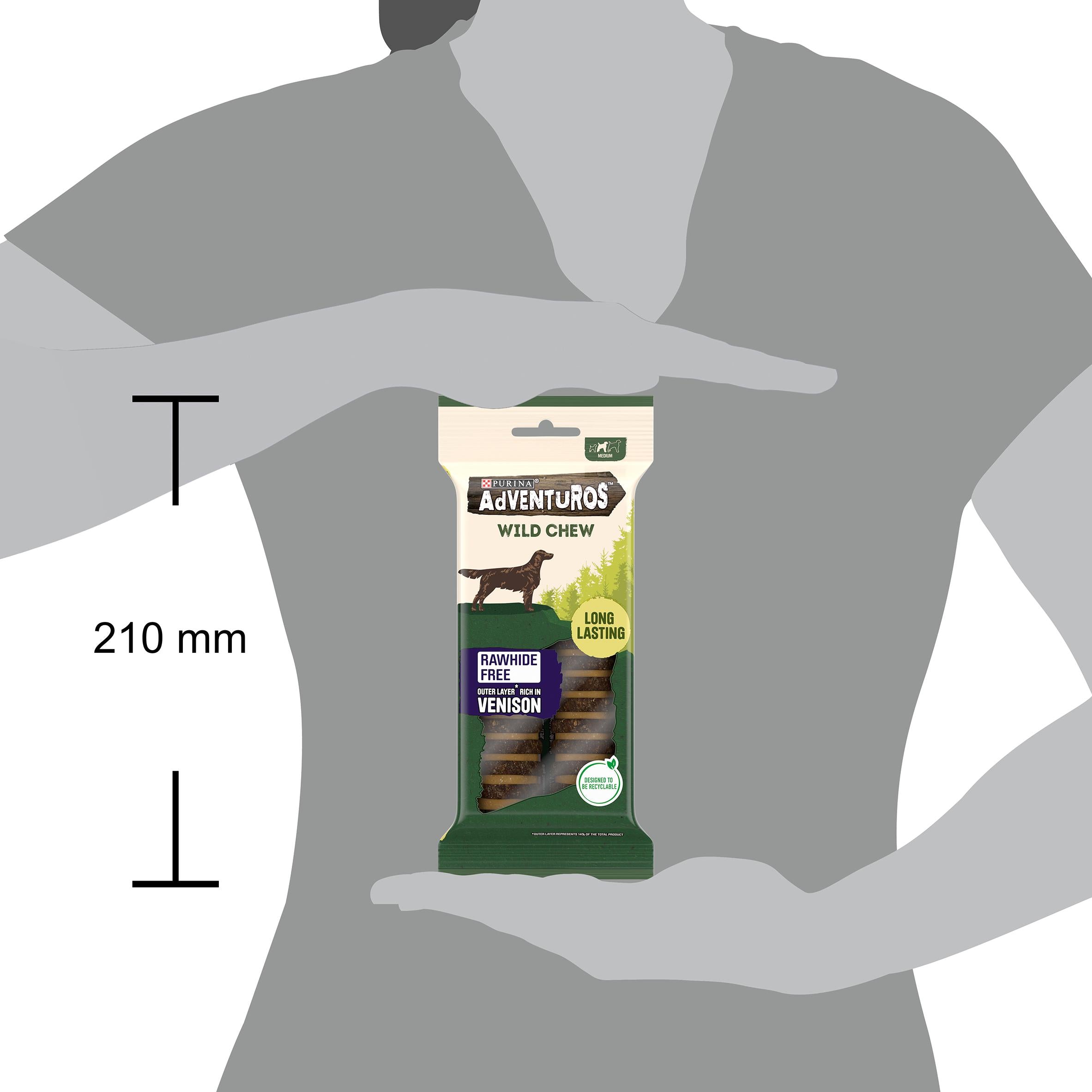 Adventuros Wild Chew Venison dog treat 200g - British product