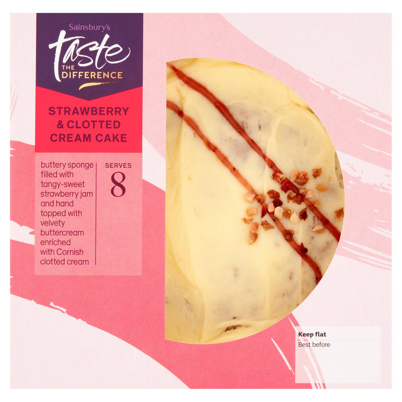 Sainsbury's strawberry clotted cream cake 490g, imported from the UK