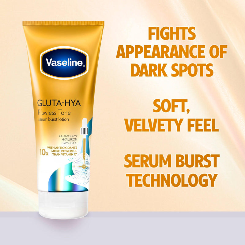 Vaseline Gluta Hya flawless tone serum burst body lotion 200ml (British brand)