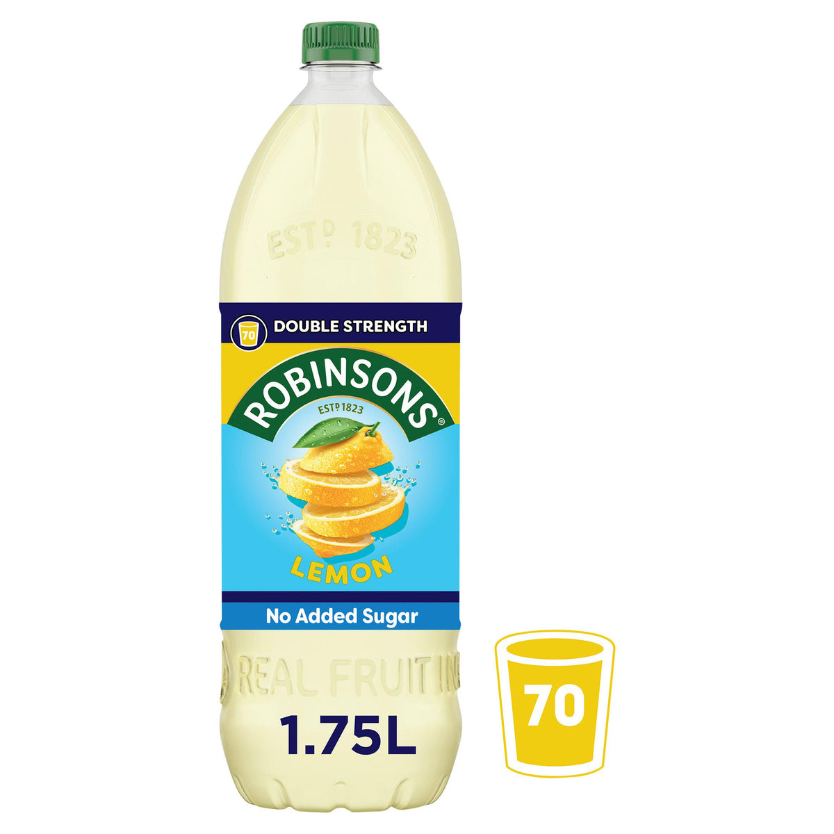 Robinsons double strength lemon squash 1.75L - British product