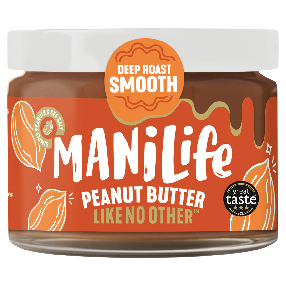 Manilife smooth peanut butter deep roast 275g, imported from the UK