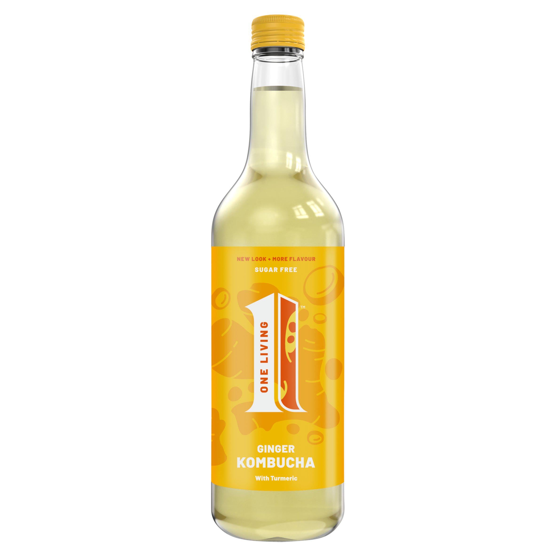 One Living Ginger Turmeric Kombucha 750ml - British product