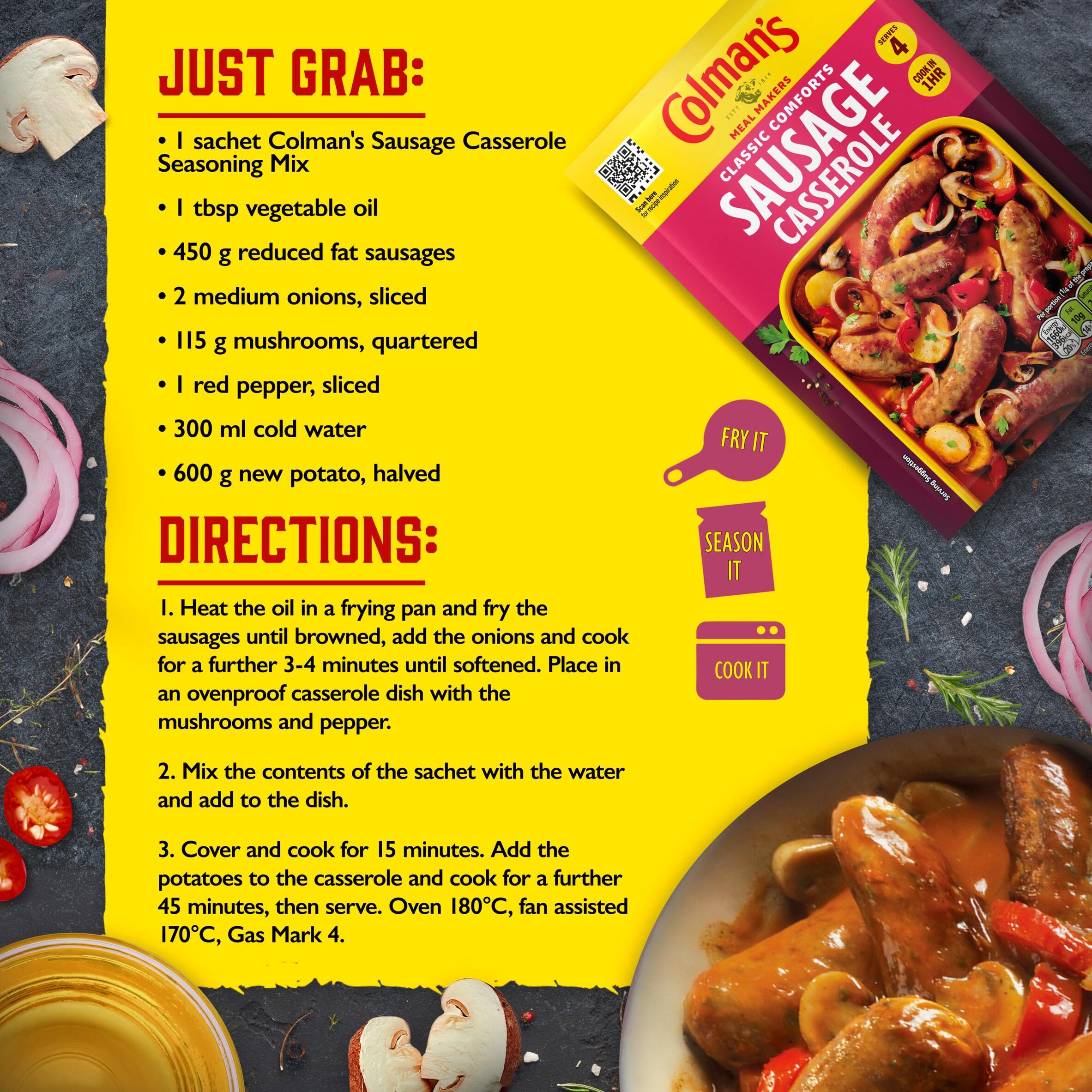 Colman's Sausage Casserole Recipe Mix 39g (British brand)