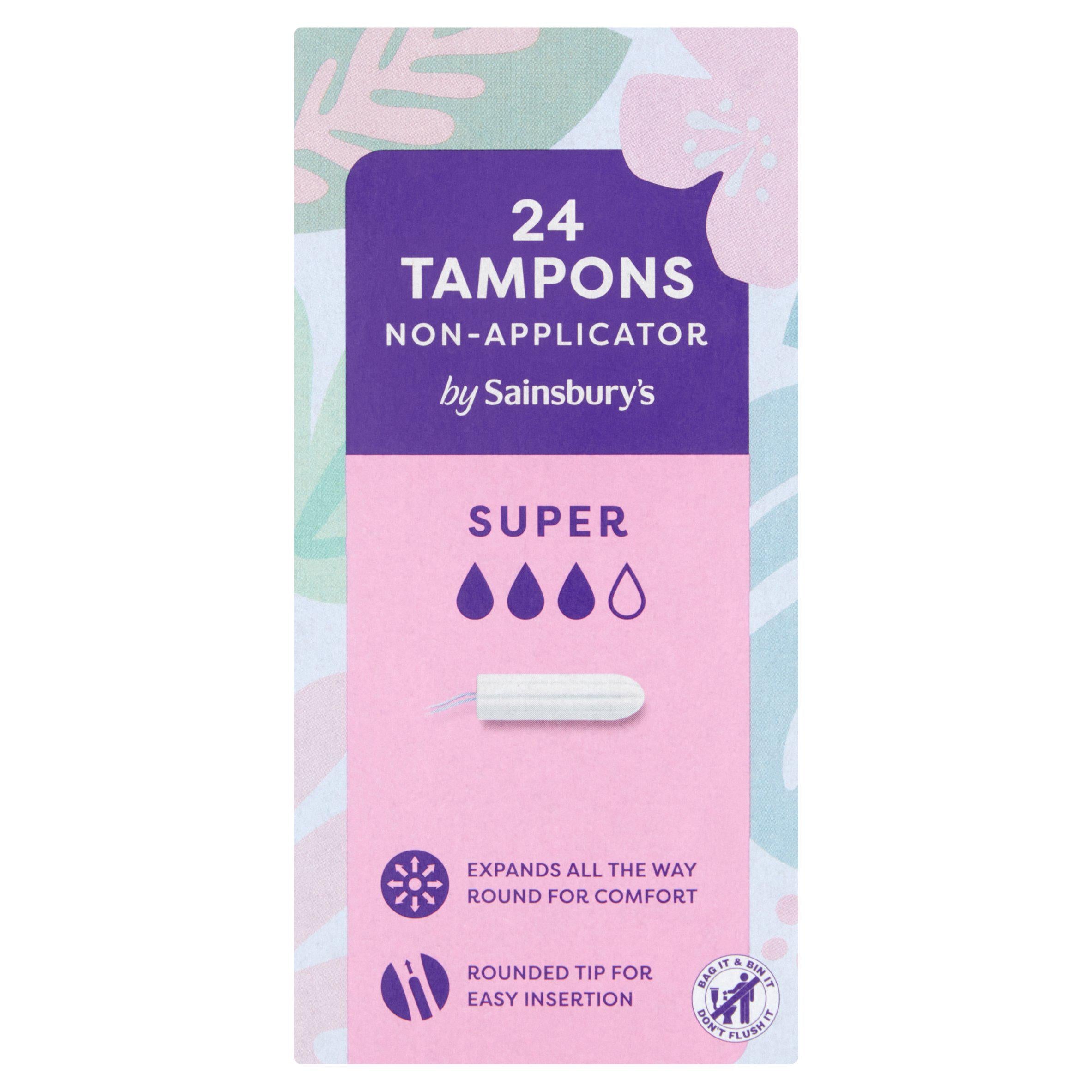 Sainsbury's Non Applicator Tampons Super 24 (British brand)