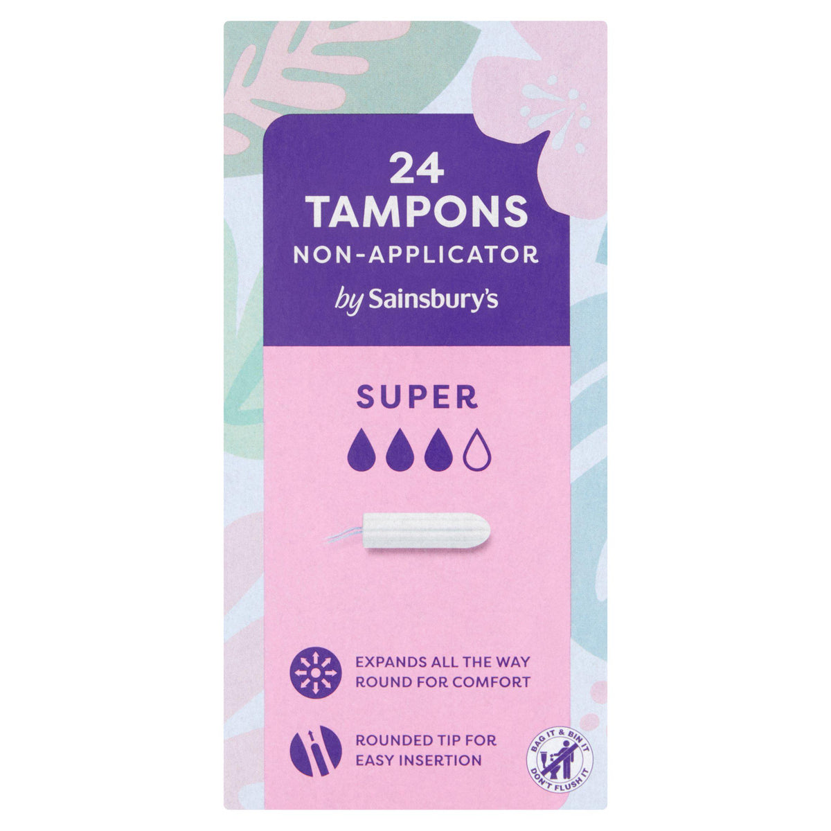 Sainsbury's Non Applicator Tampons Super 24 (British brand)