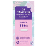 Sainsbury's Non Applicator Tampons Super 24 (British brand)