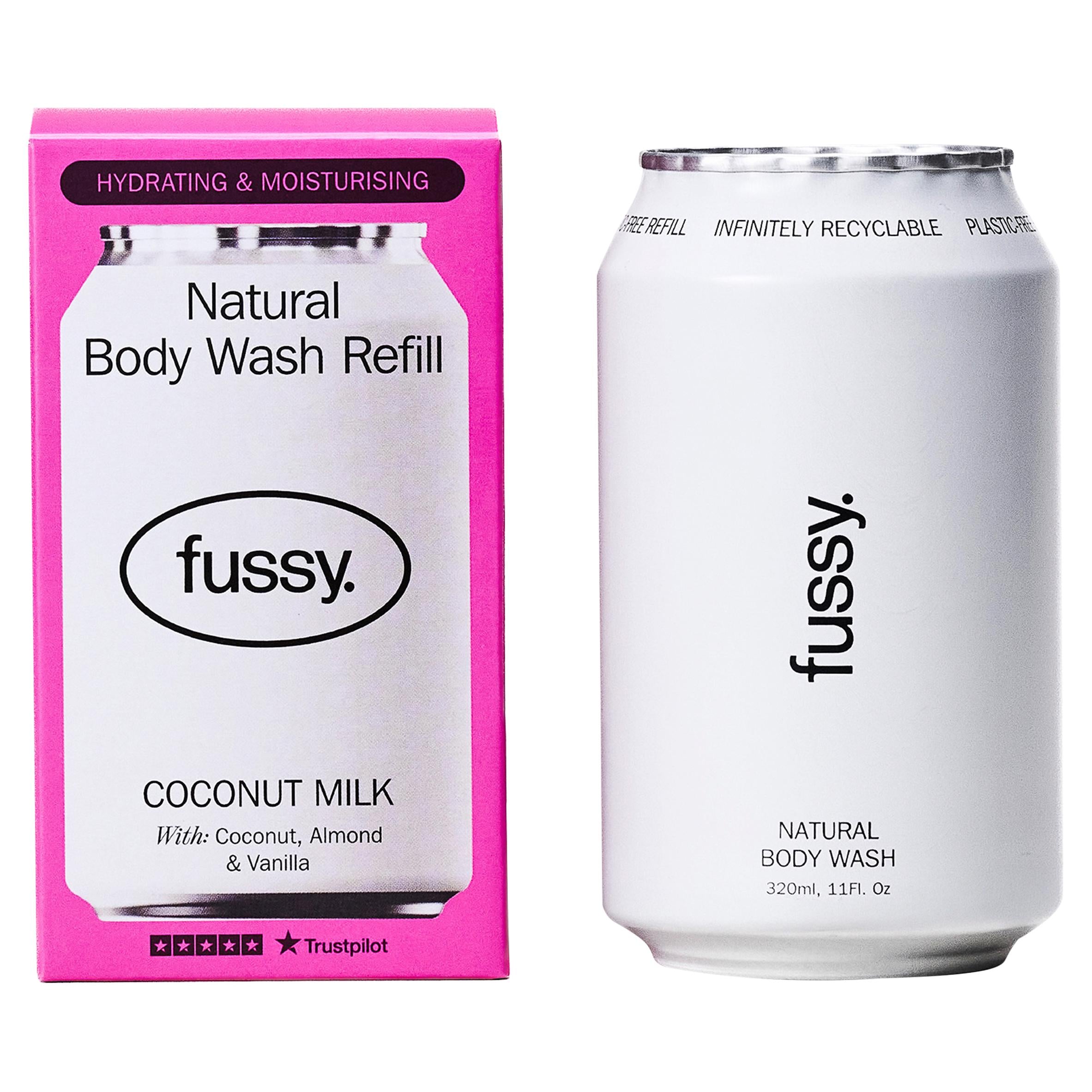 Fussy coconut milk natural body wash refill 320ml, imported from the UK