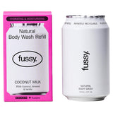 Fussy coconut milk natural body wash refill 320ml, imported from the UK