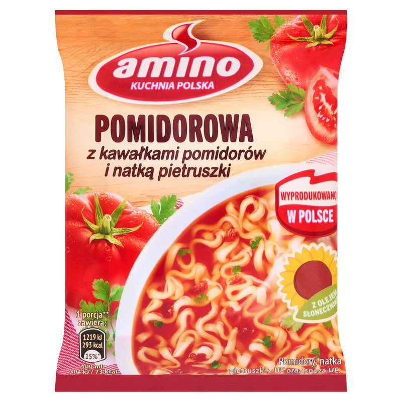 Amino Tomato Instant Noodle Soup 61g - British product