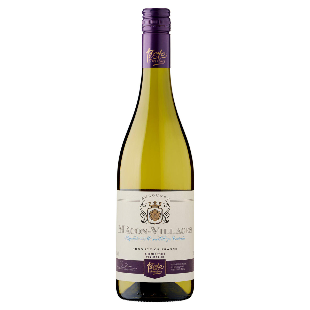 Sainsbury's Taste the Difference Mâcon-Villages Chardonnay white wine 75cl (British brand)