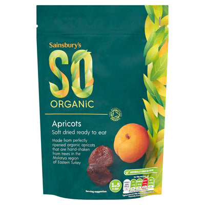 Sainsburys Sainsbury's Soft Apricots SO Organic Dried Apricots 250g- Buy online at McGrocer