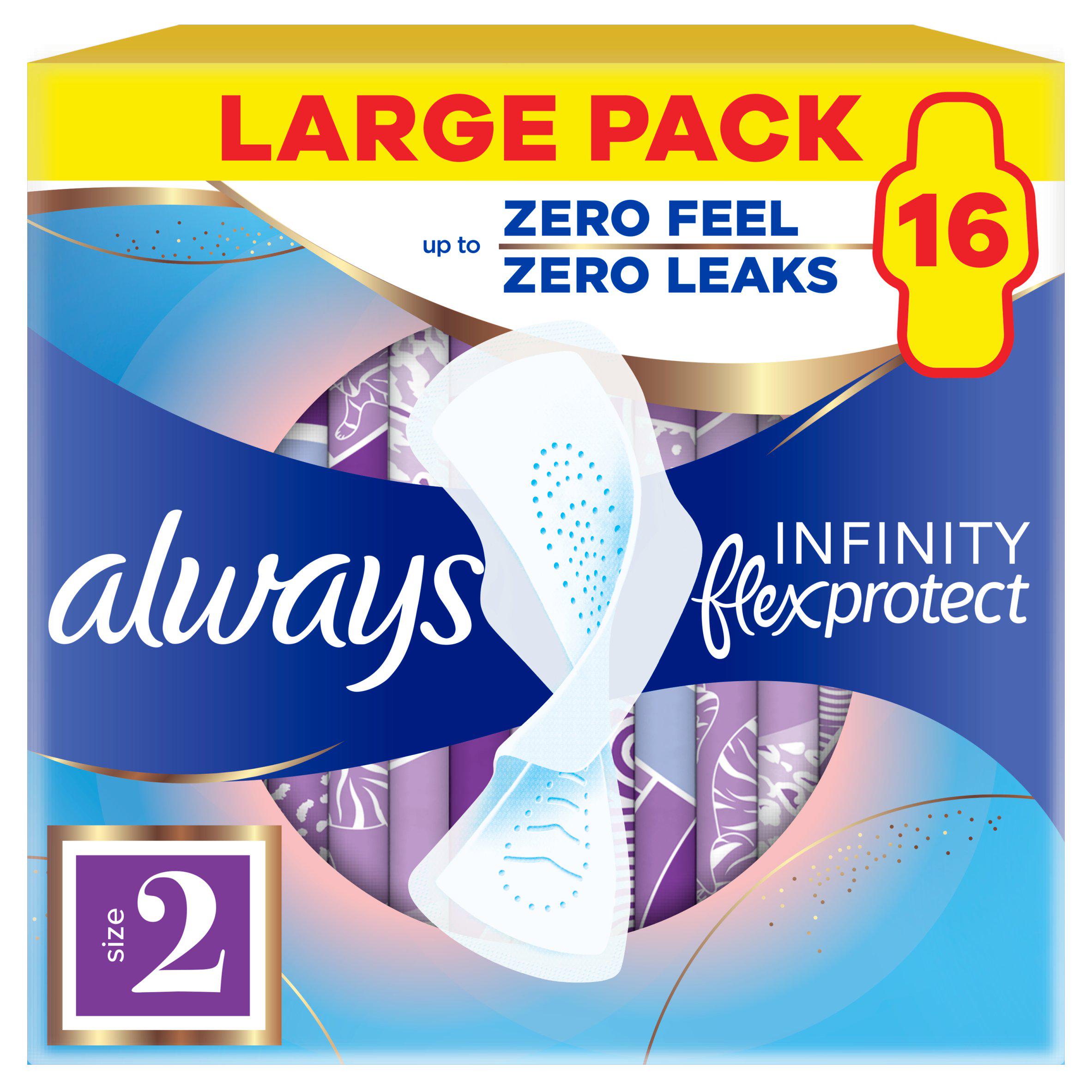 Always FlexProtect sanitary pads Size 2 x16 - British product