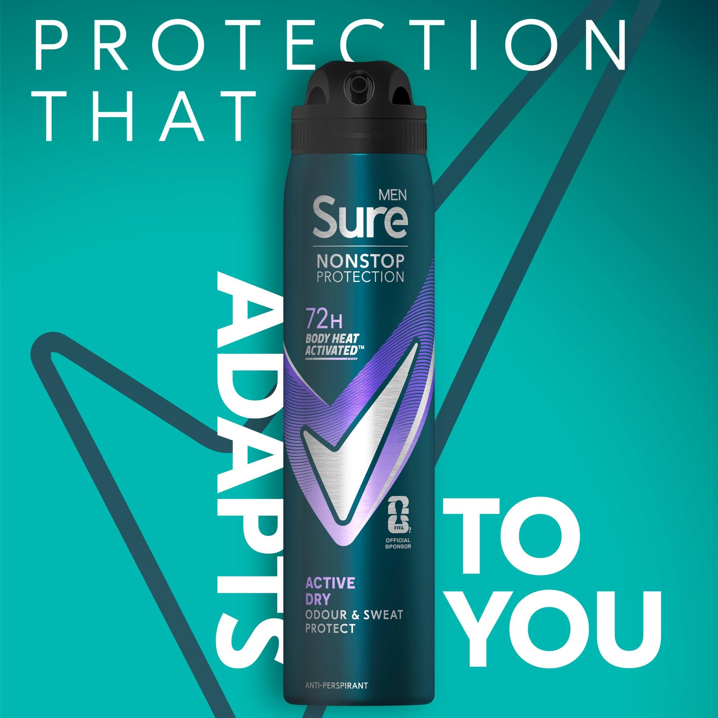 Sure Men Active Dry antiperspirant deodorant 250ml, UK version