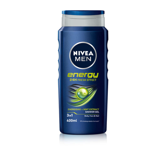 Nivea Men Energy Mint Extract 3 in 1 Shower Gel 400ml GOODS Sainsburys   