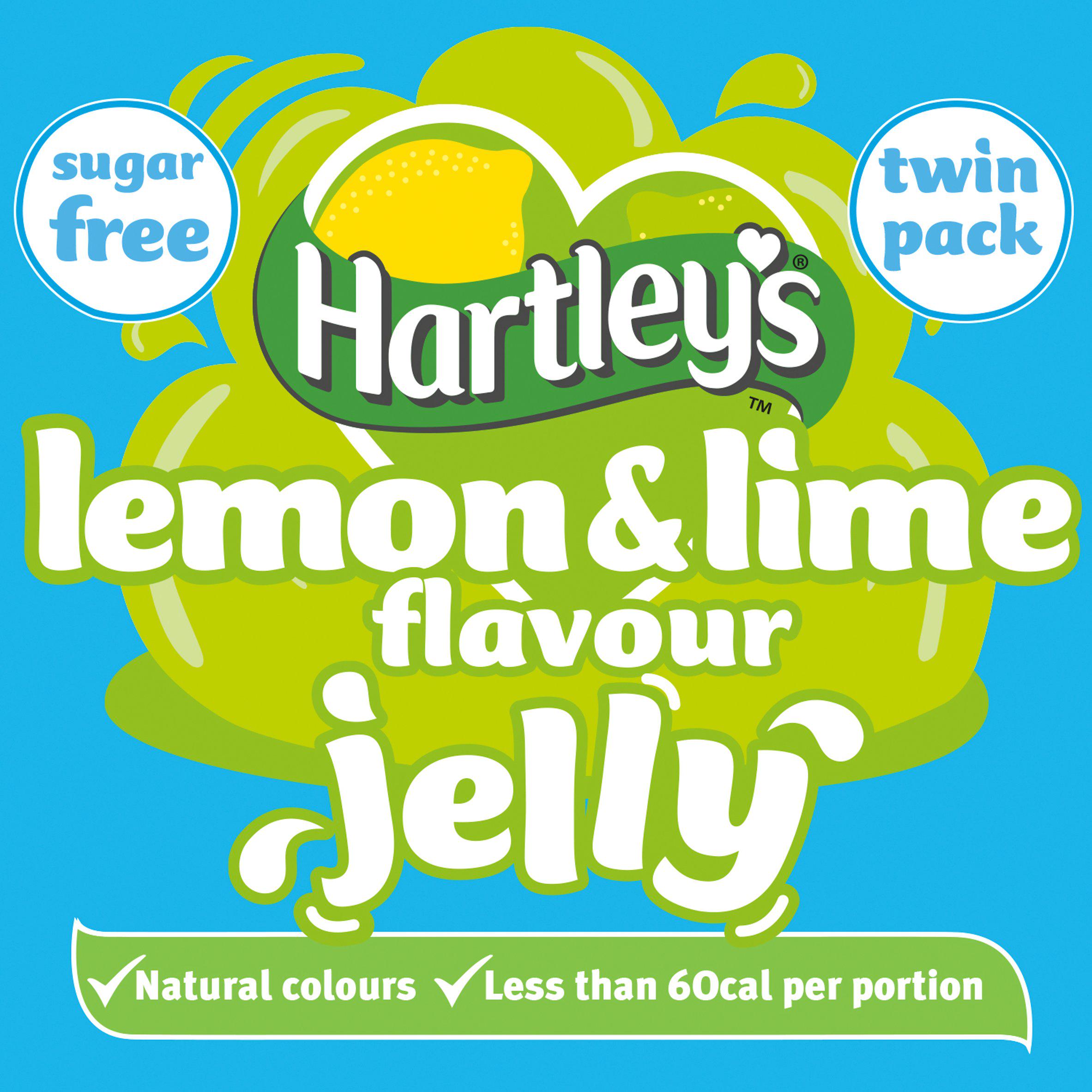 Hartley's sugar free lemon and lime jelly 23g twin pack, UK version