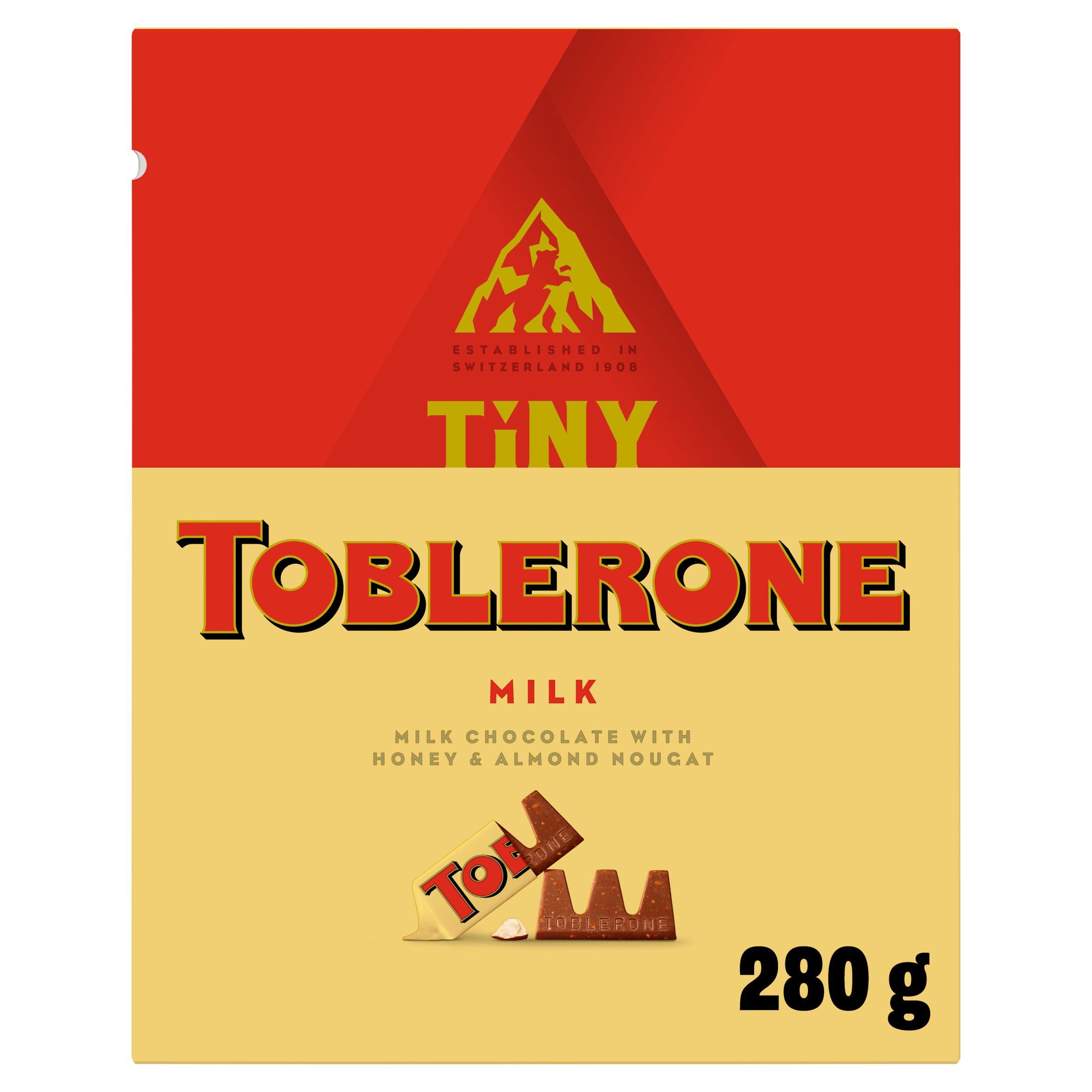 Toblerone milk chocolate tinies 280g gift box (British brand)