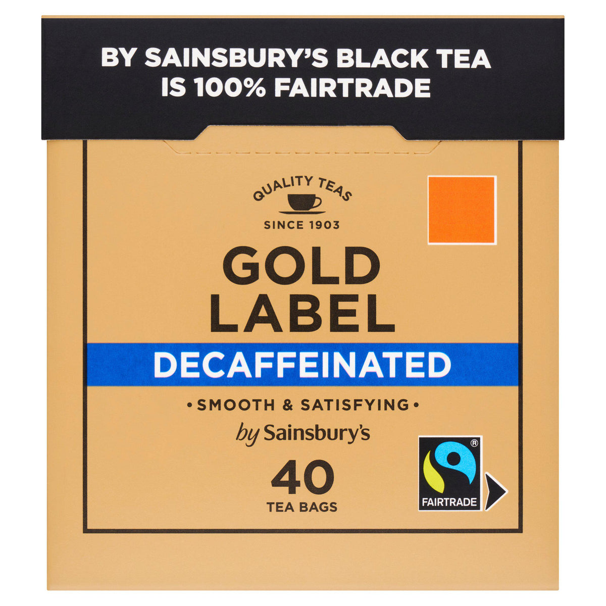 Sainsbury's gold label decaffeinated tea 125g (British brand)