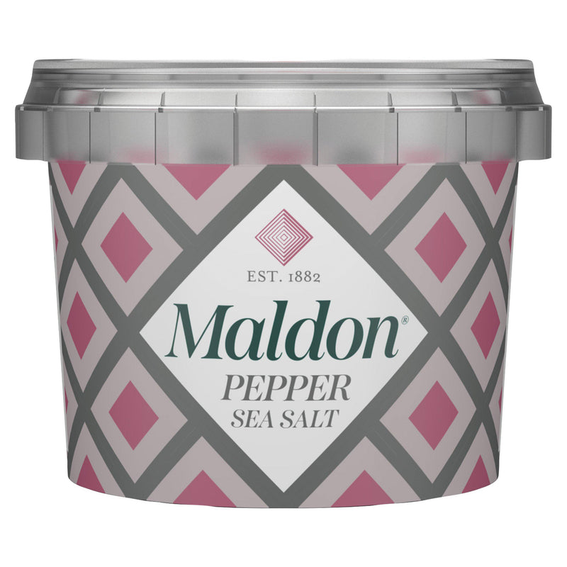 Maldon hand-harvested pepper sea salt 50g tub (British brand)