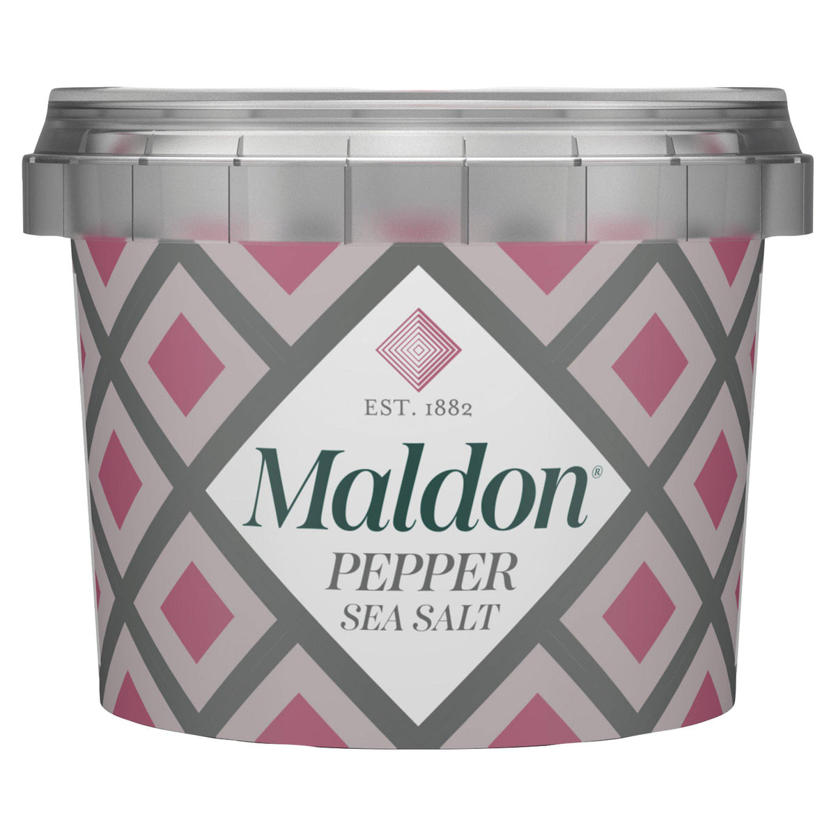 Maldon hand-harvested pepper sea salt 50g tub (British brand)