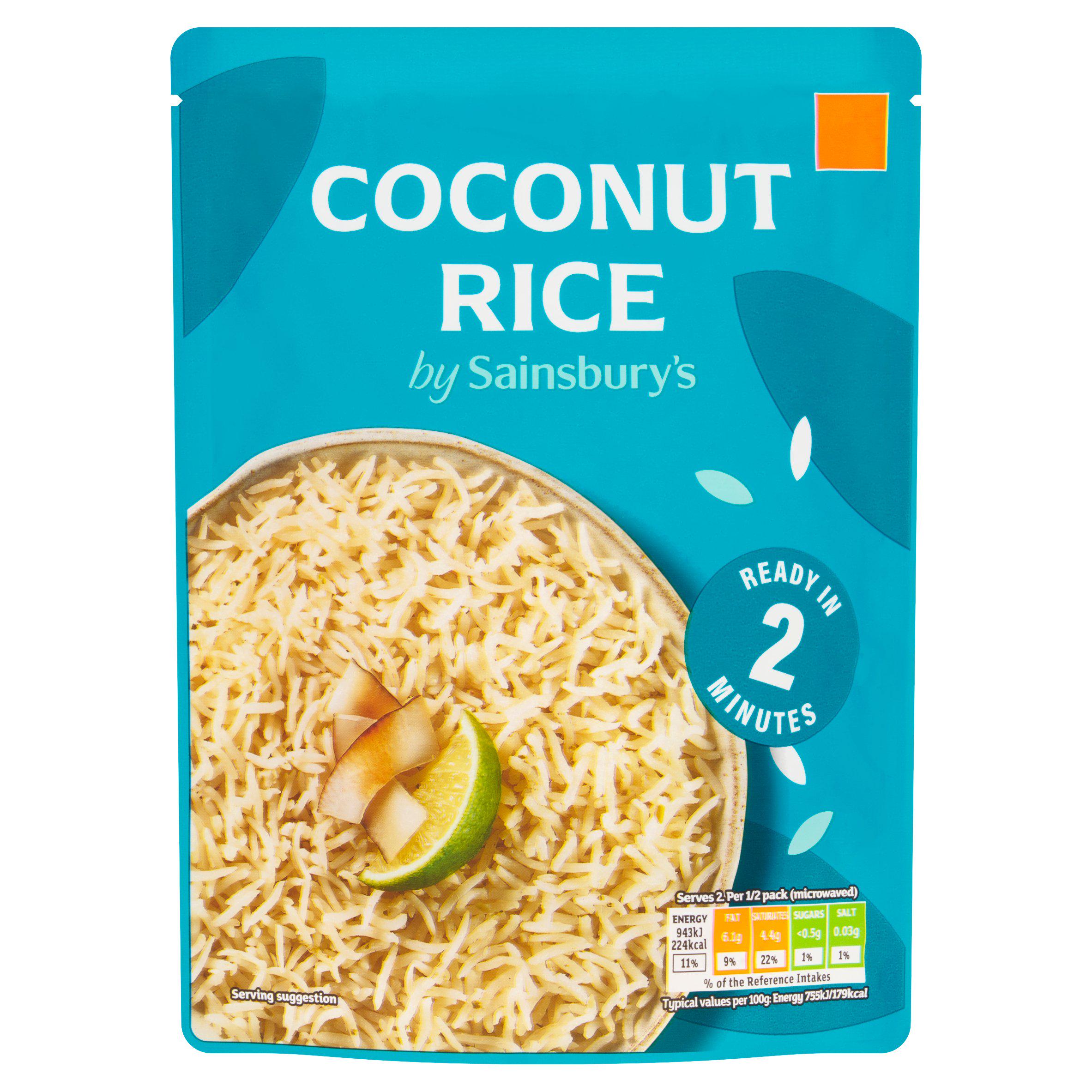 Sainsbury's Coconut Rice ready rice 250g (British brand)