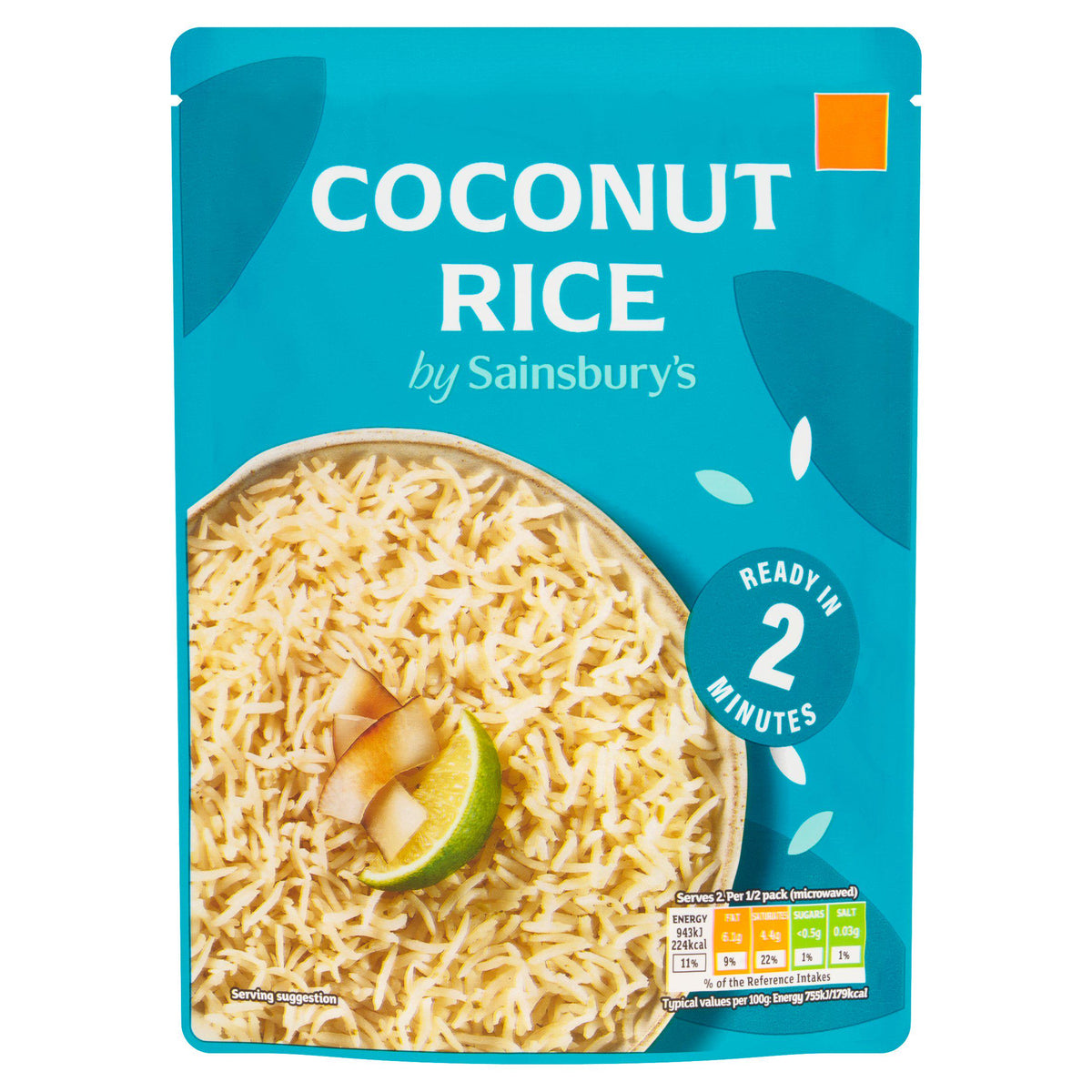 Sainsbury's Coconut Rice ready rice 250g (British brand)