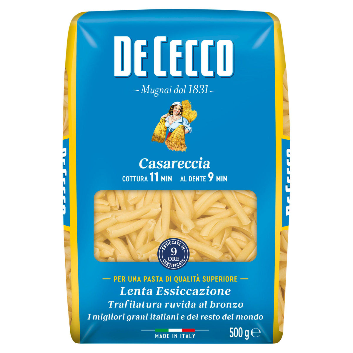 De Cecco Casareccia pasta 500g, UK version