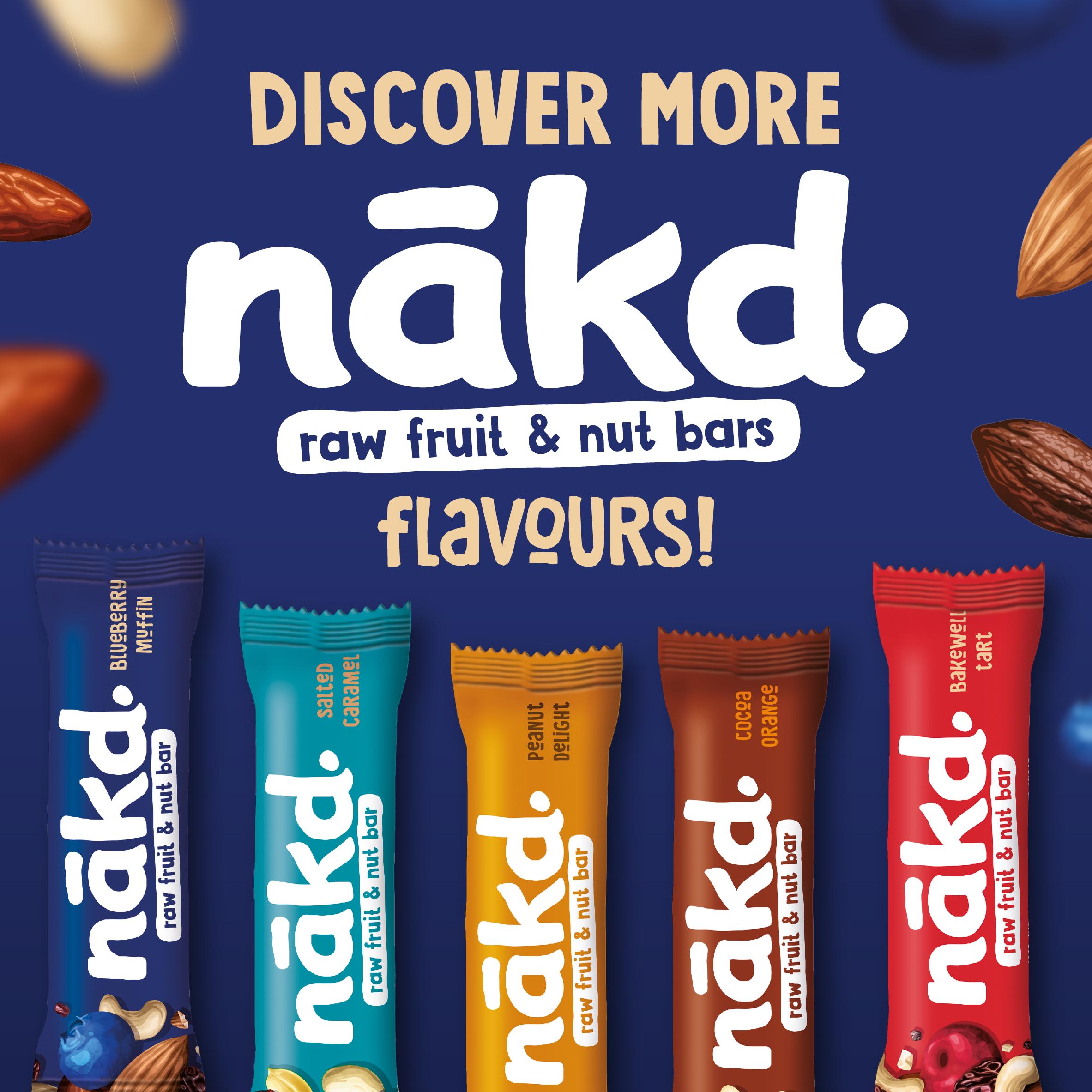 Nakd Blueberry Muffin fruit and nut bars 4x35g (British brand)