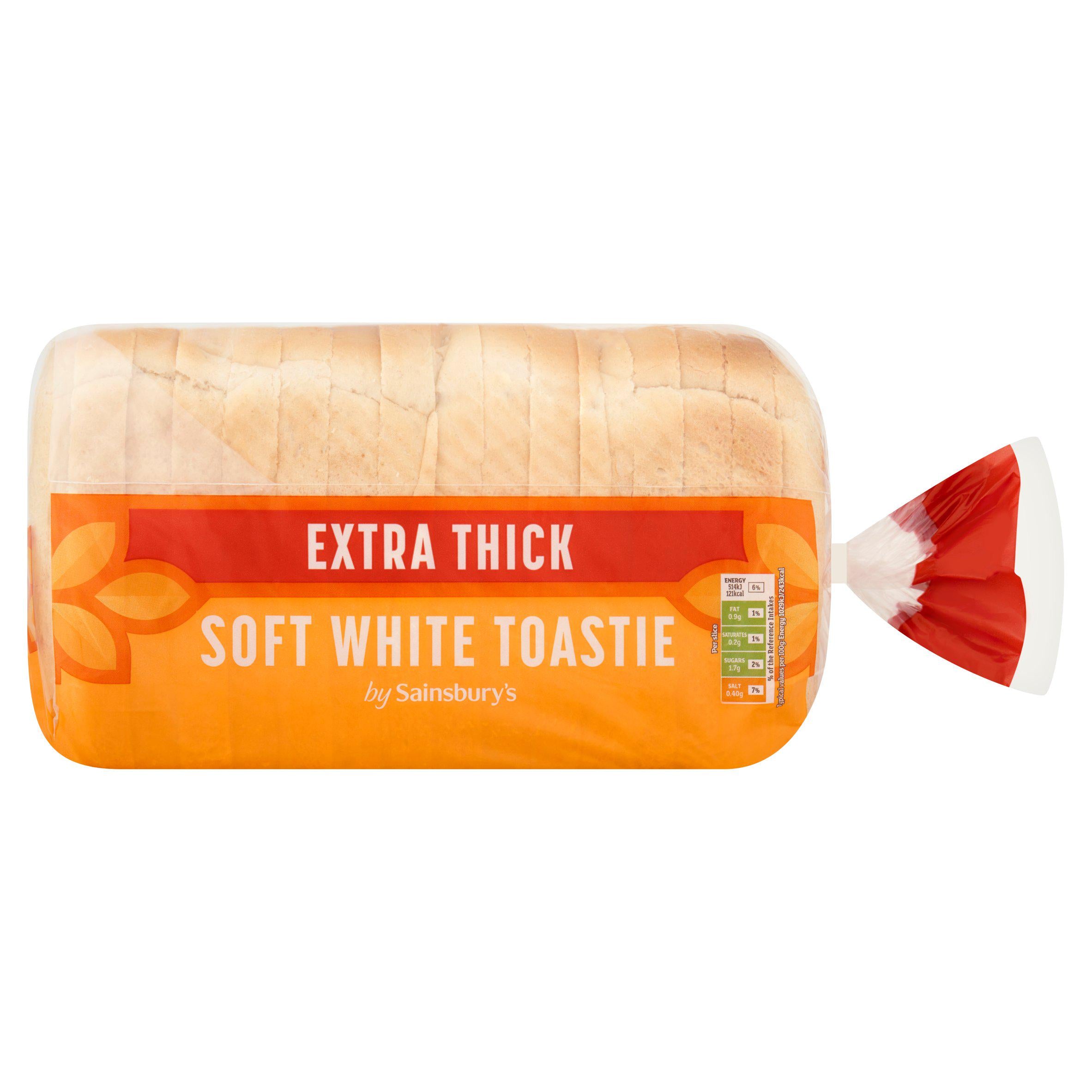 Sainsbury's thick sliced white bread 800g (British brand)