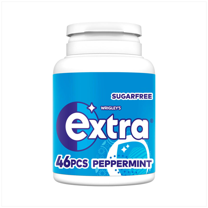 Extra peppermint mints chewing gum 46 pieces bottle - British product