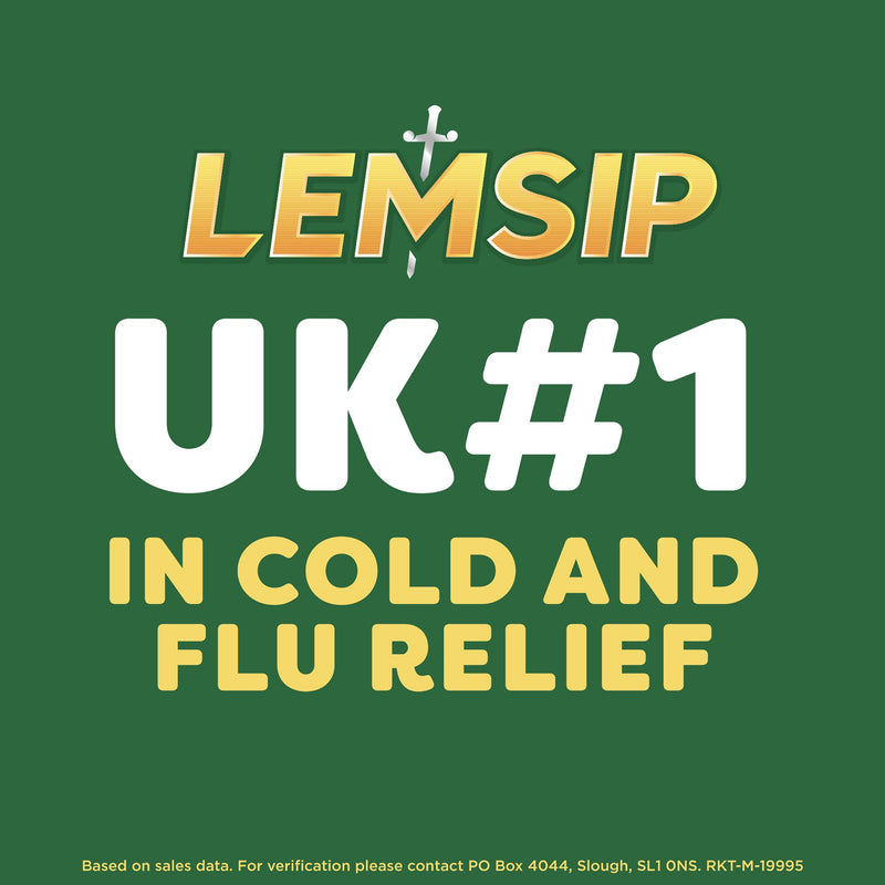 Lemsip Max Cold Flu capsules x16, imported from the UK