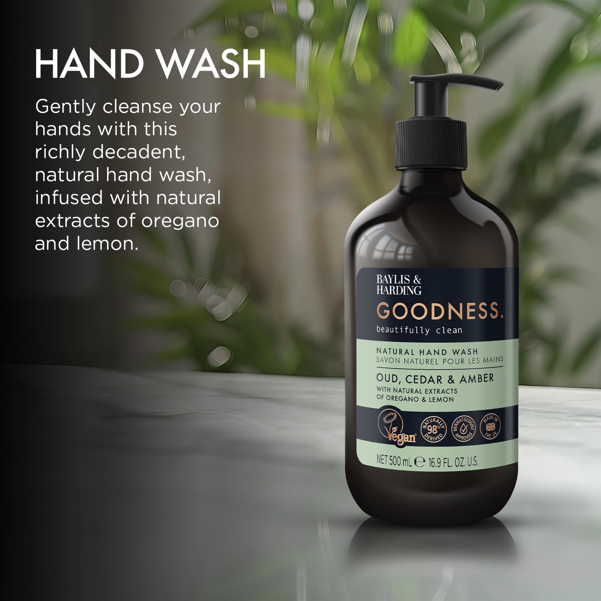 Baylis & Harding Oud & Cedar Hand Wash 500ml (British brand)