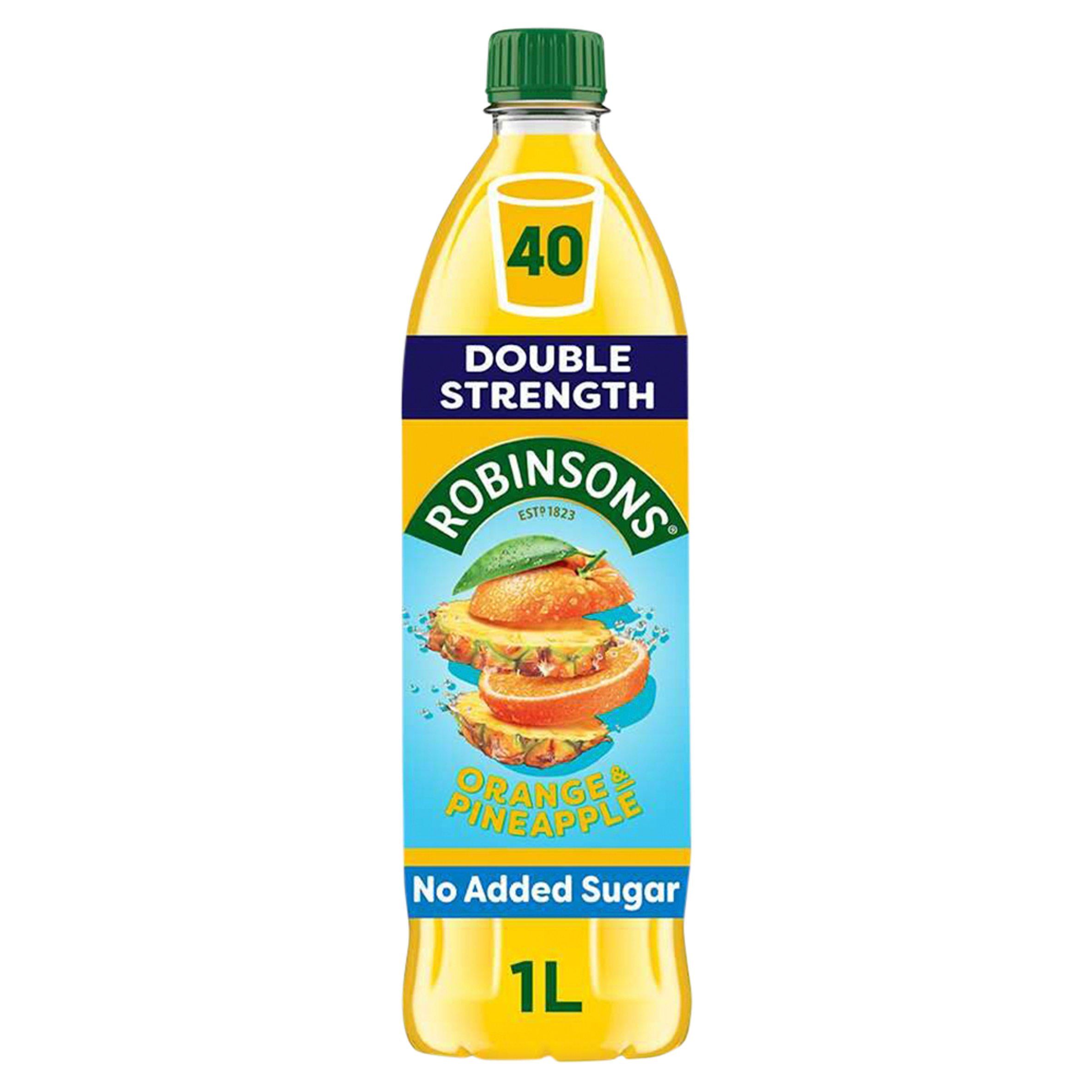Robinsons double strength orange and pineapple squash 1L (British brand)