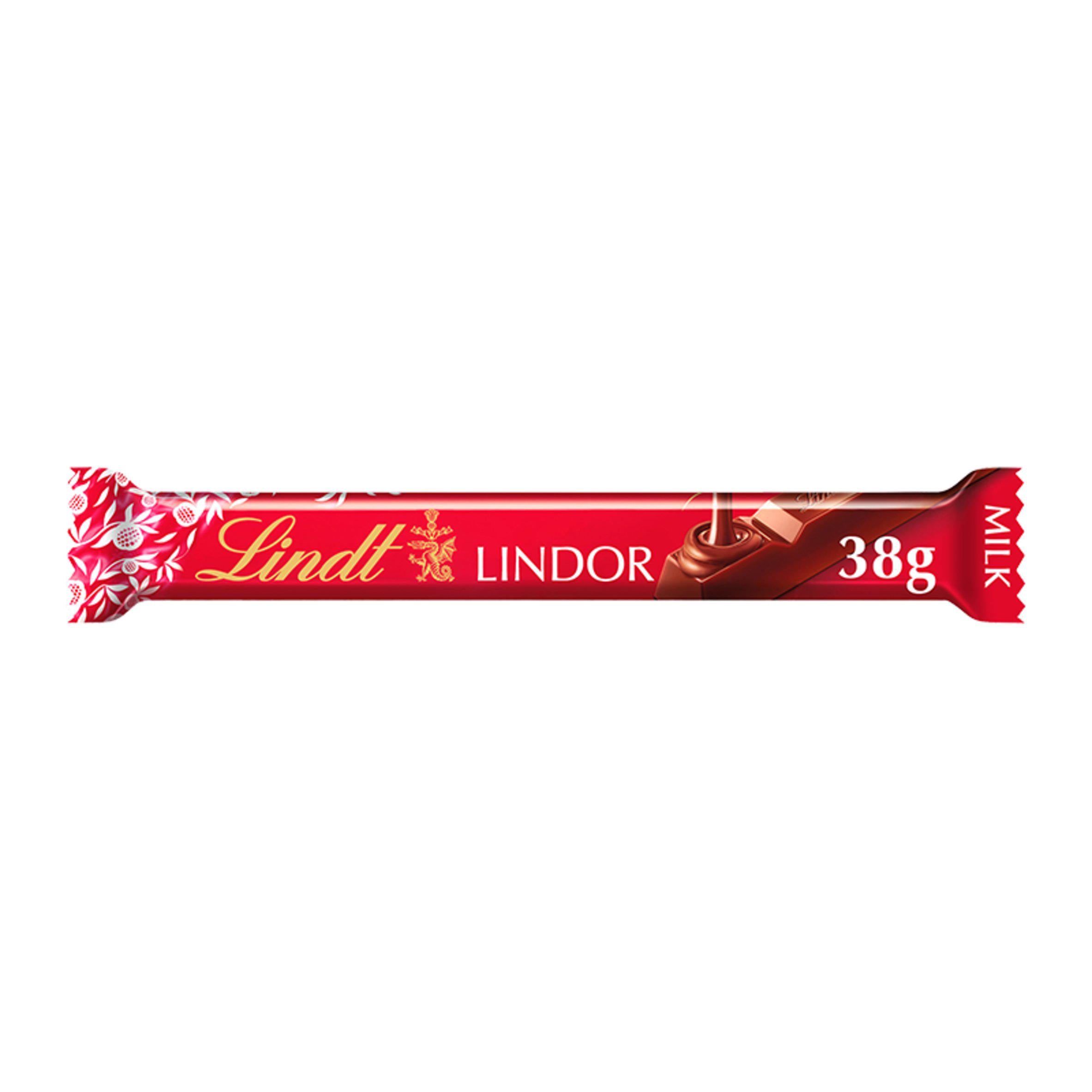 Lindt milk chocolate Lindor treat bar 38g, imported from the UK