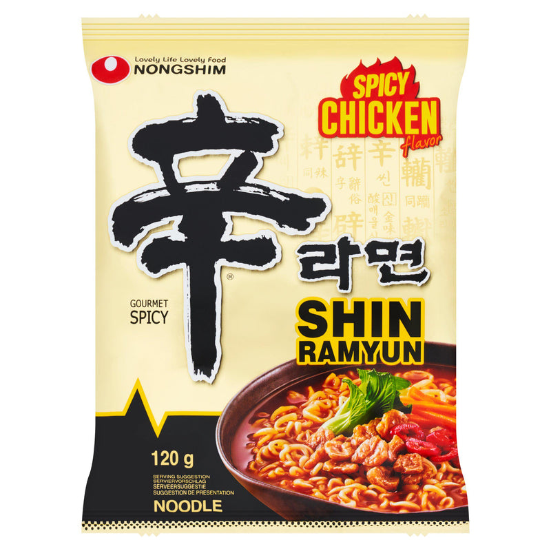 Nongshim Shin Ramyun spicy chicken instant noodles 120g (British brand)