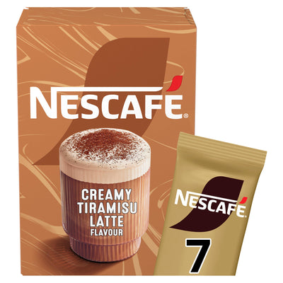 Sainsburys Nescafé Latte Flavour Creamy Tiramisu Coffee Sachets Dessert Edition 7 x 136.5g- Buy online at McGrocer