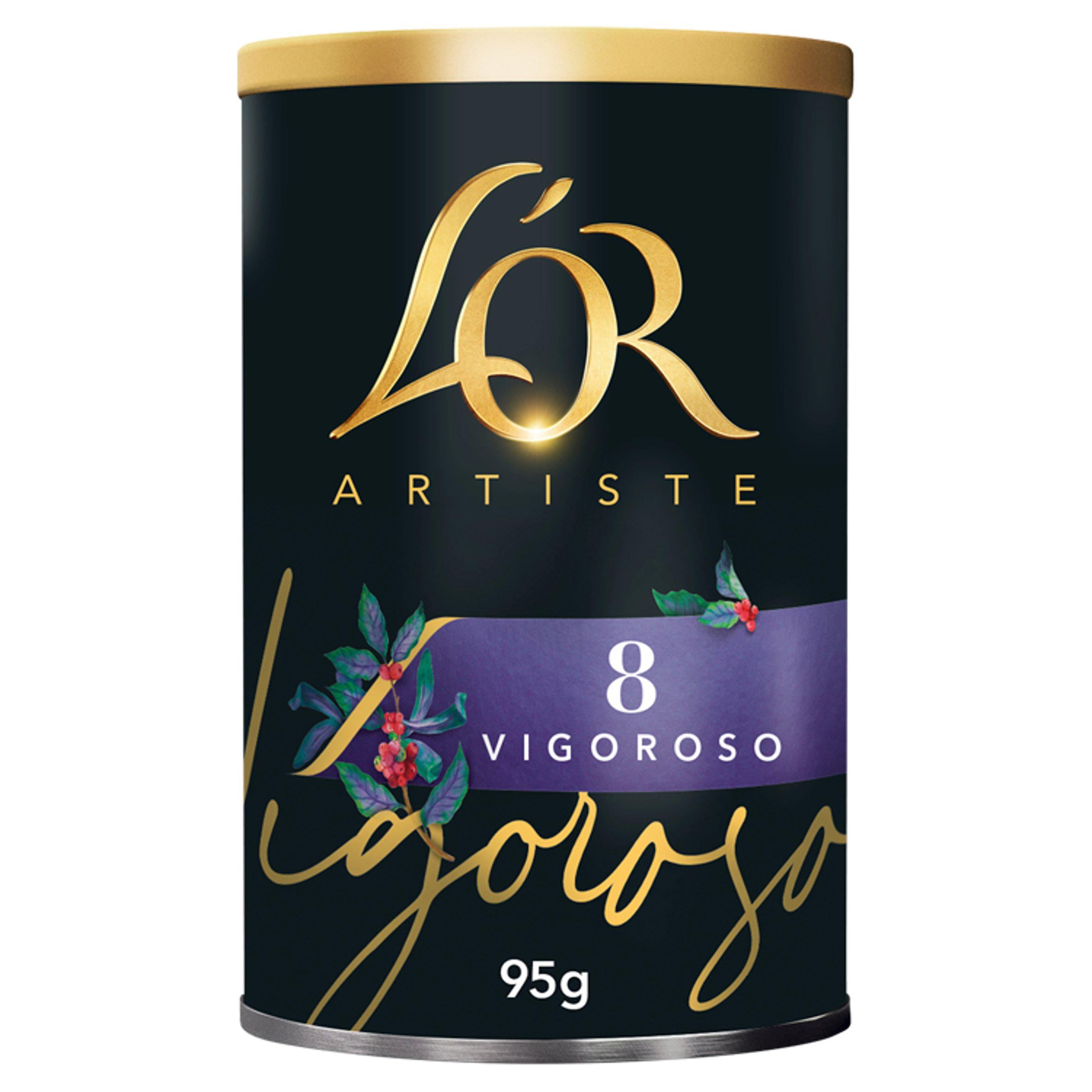 L'OR Artiste Vigoroso instant coffee 95g, imported from the UK