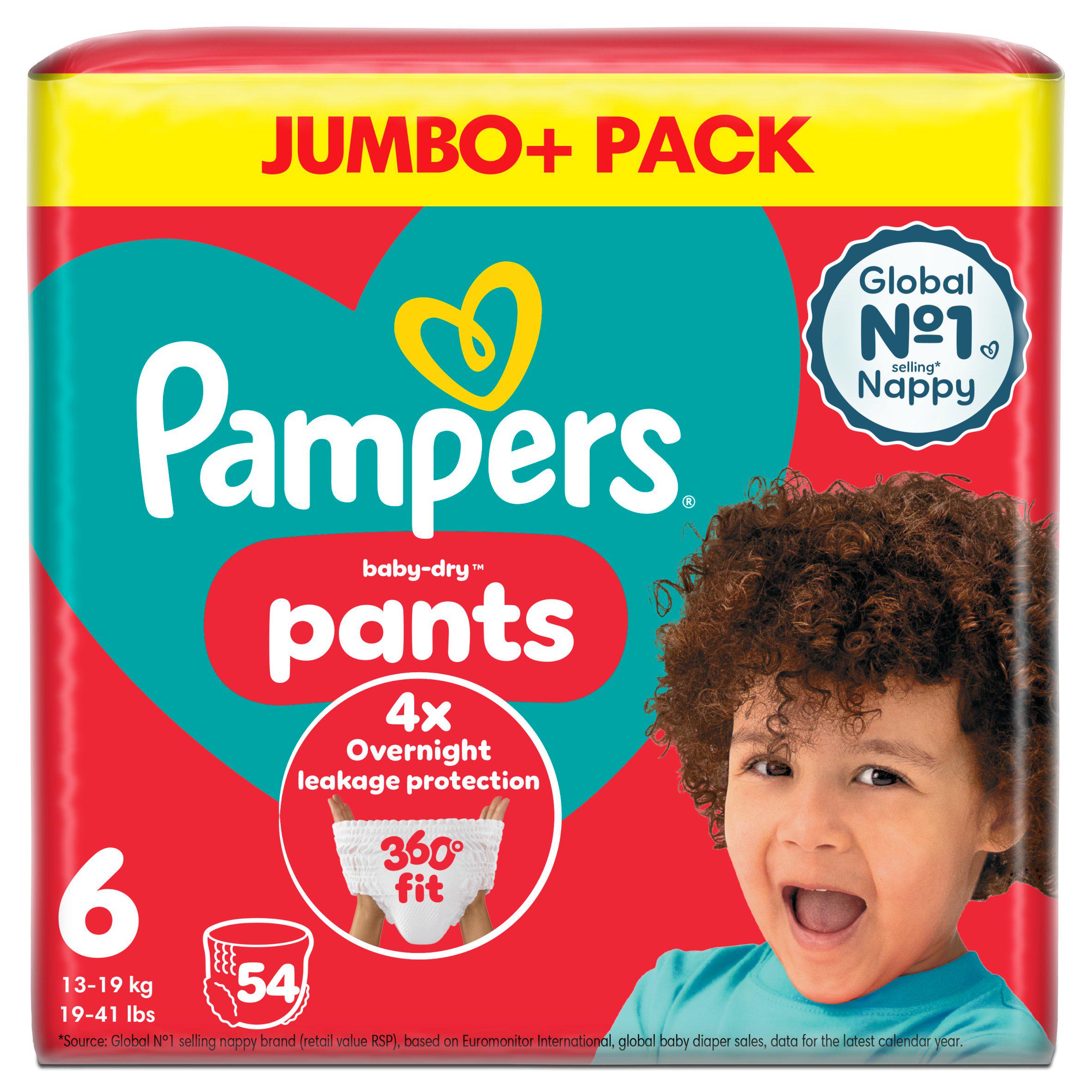 Pampers Baby Dry nappy pants size 6 54 pack, UK version