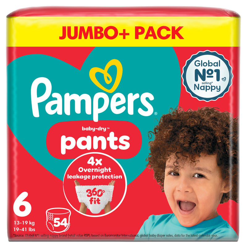Pampers Baby Dry nappy pants size 6 54 pack, UK version